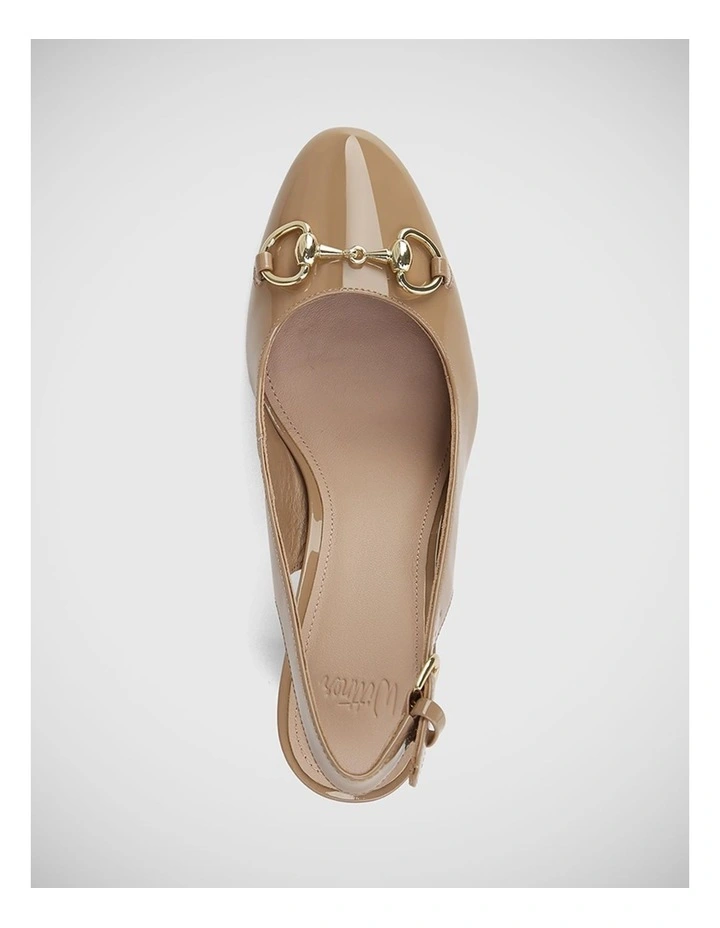 Prudence Patent Leather Slingback in Hazelnut image 5