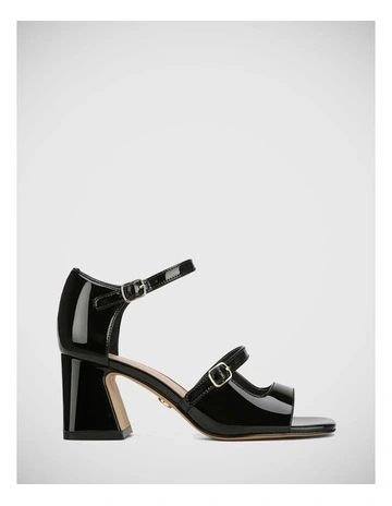 Maika Patent Leather Sandal in Black