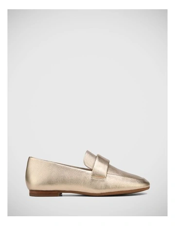Antic Metallic Leather Loafer in Champagne