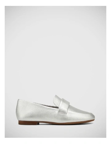 Antic Metallic Leather Loafer in Silver