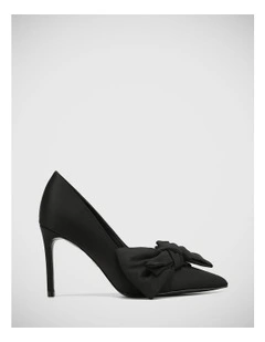 Sierra Recycled Satin Heel in Black