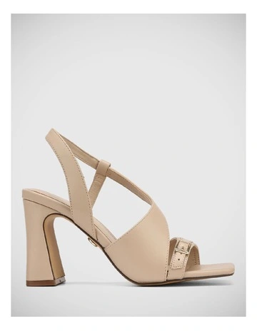 Perla Leather Heel in Pale Porcelain