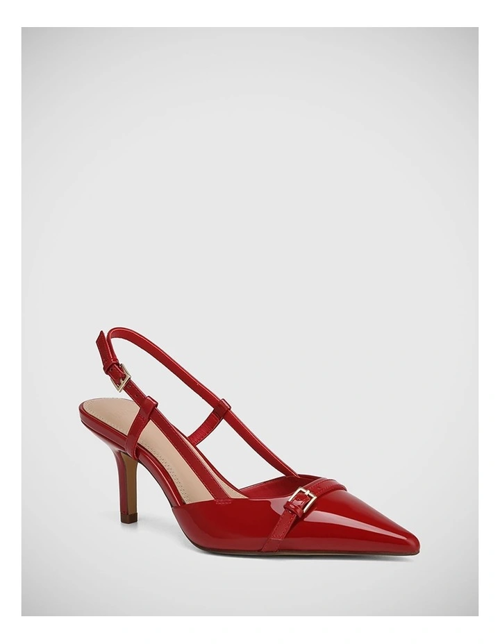 Lara Patent Leather Slingback in Red image 2