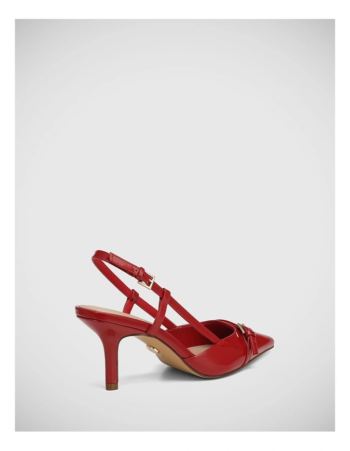 Lara Patent Leather Slingback in Red image 4