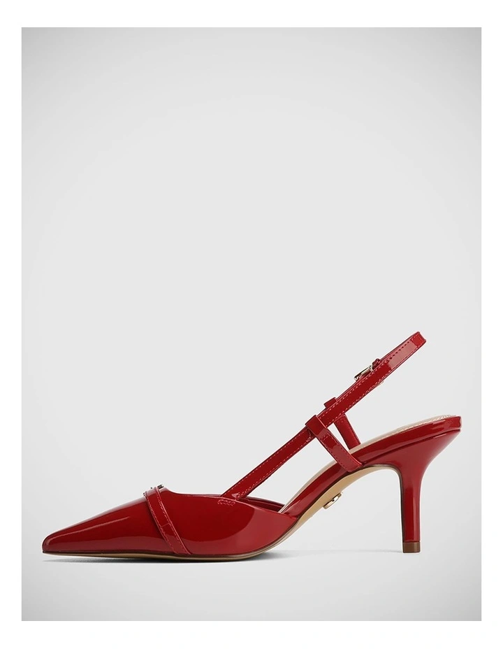 Lara Patent Leather Slingback in Red image 6