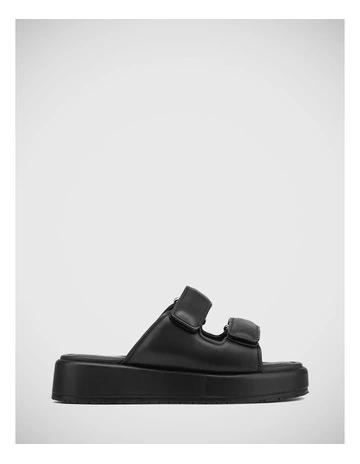 Codi Leather Flatform in Black
