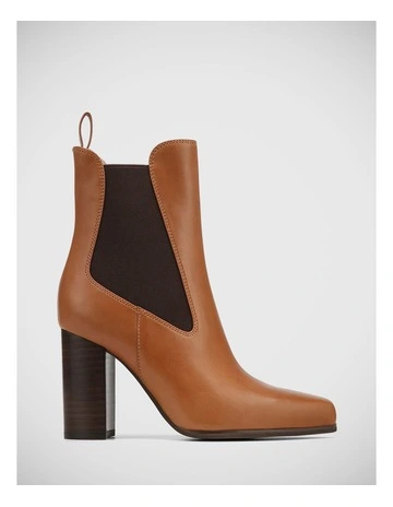 Haze Leather Ankle Boot in Brown