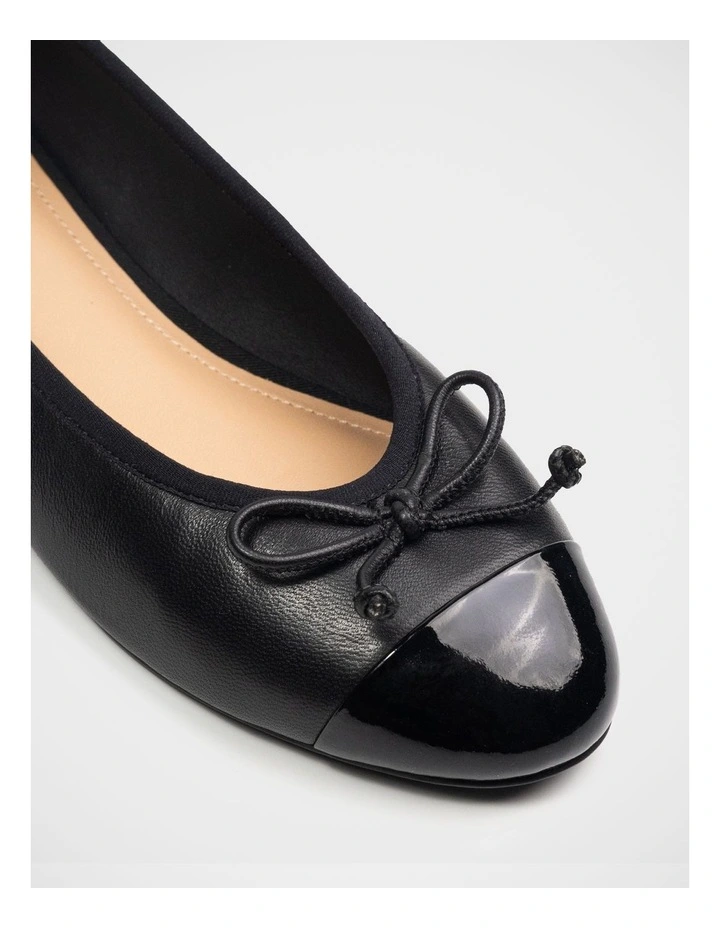 Avah Nappa Leather Ballet Flat in Black image 3
