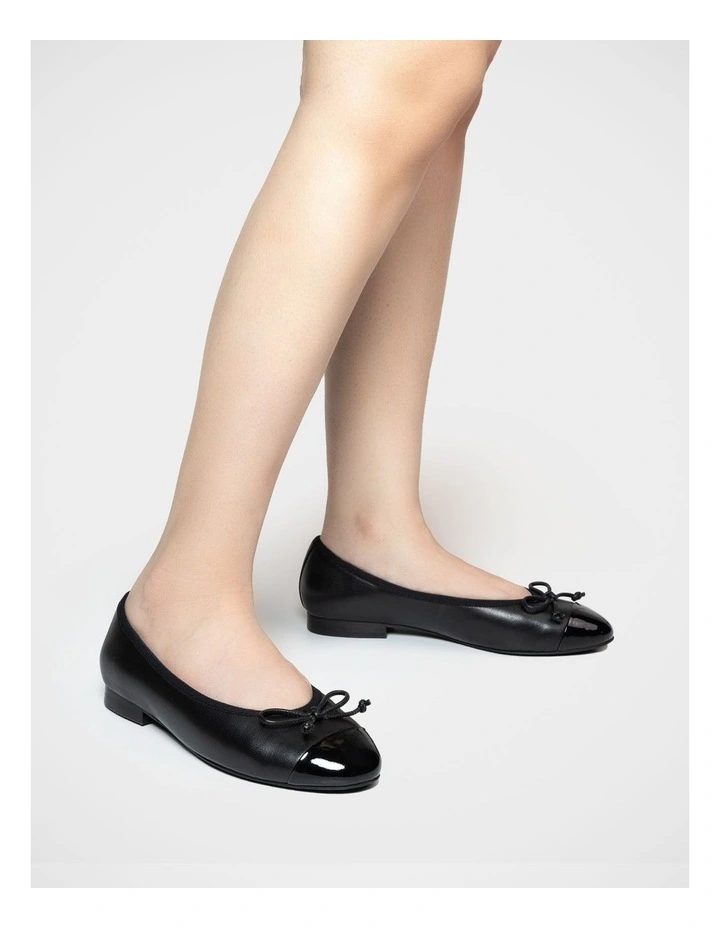 Avah Nappa Leather Ballet Flat in Black image 7