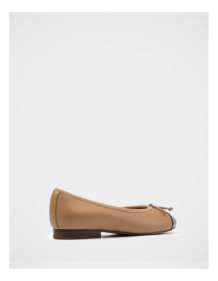 Avah Leather Ballet Flat in Dark Sand image 4