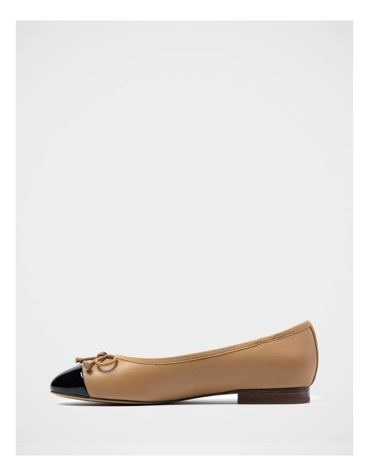 Avah Leather Ballet Flat in Dark Sand image 6
