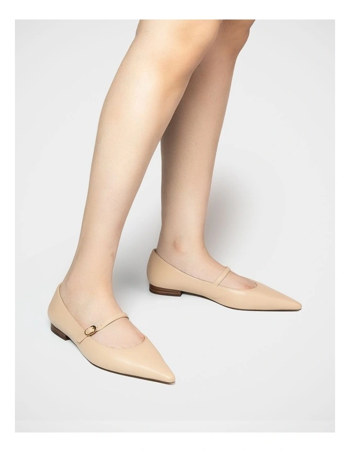 Mocca Leather Mary Jane in Bisque image 7