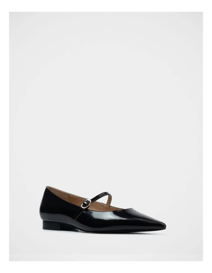 Mocca Leather Mary Jane in Black image 2