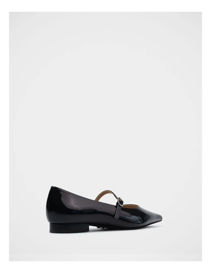 Mocca Leather Mary Jane in Black image 4