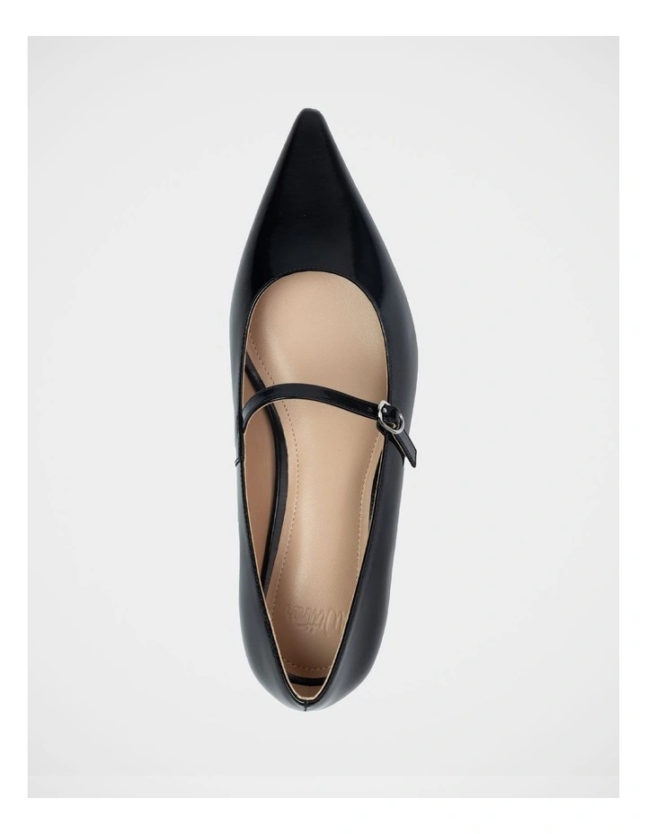 Mocca Leather Mary Jane in Black image 5
