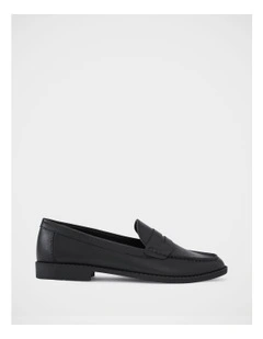 Burke Leather Loafer in Black