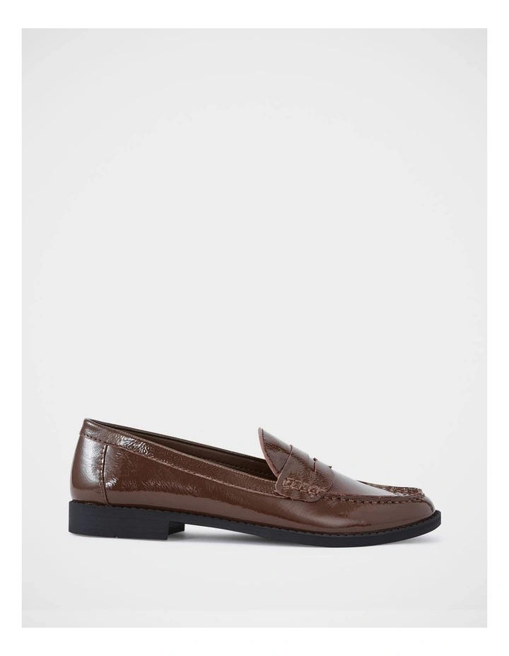 Burke Shiny Leather Loafer In Syrup image 1