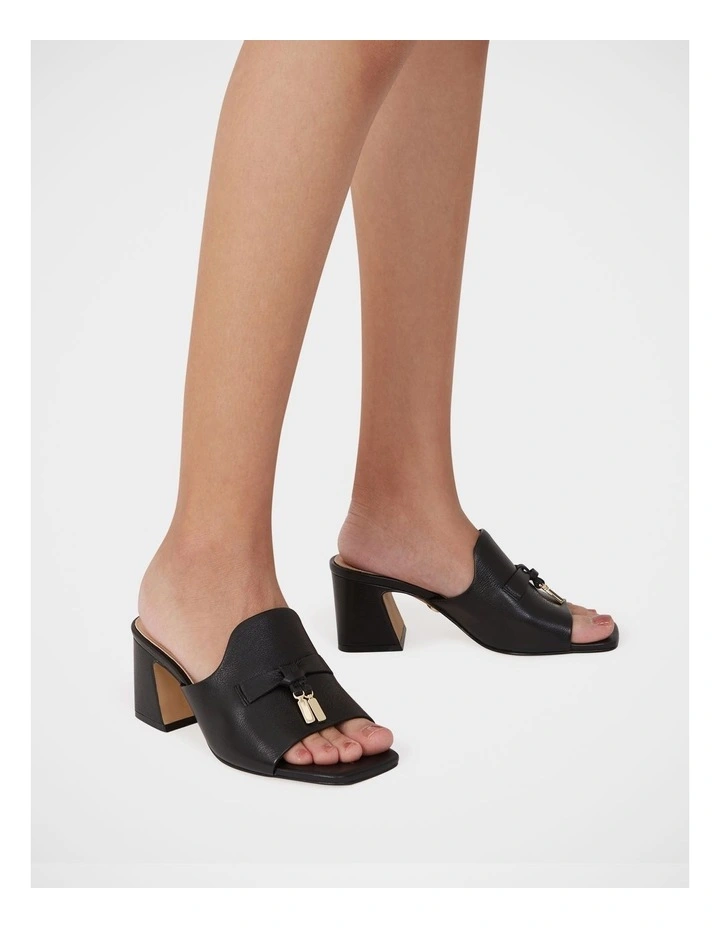 Mayse Leather Mule in Black image 7
