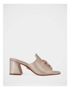 Mayse Pebble Leather Mule in Champagne