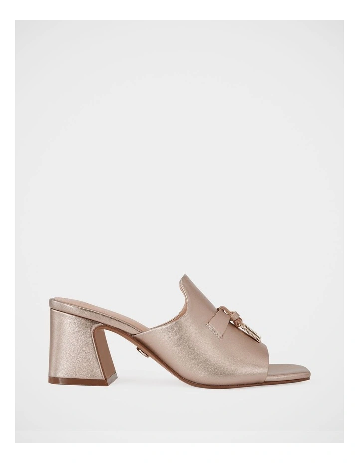 Mayse Pebble Leather Mule in Champagne image 1