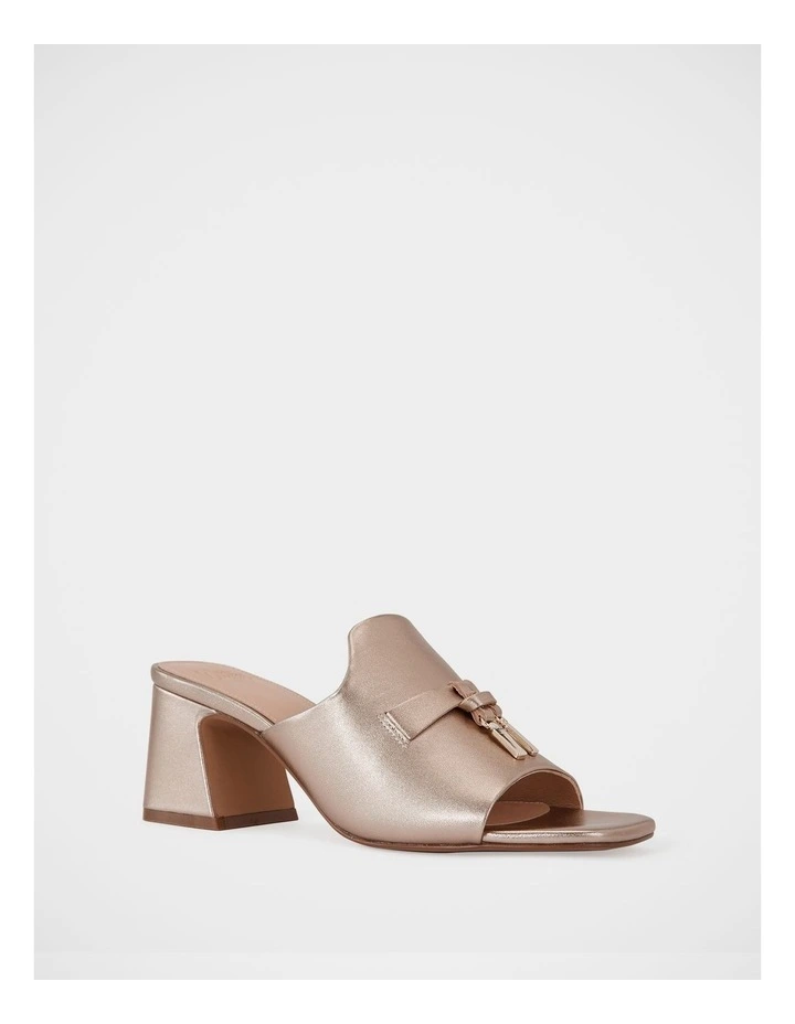 Mayse Pebble Leather Mule in Champagne image 2