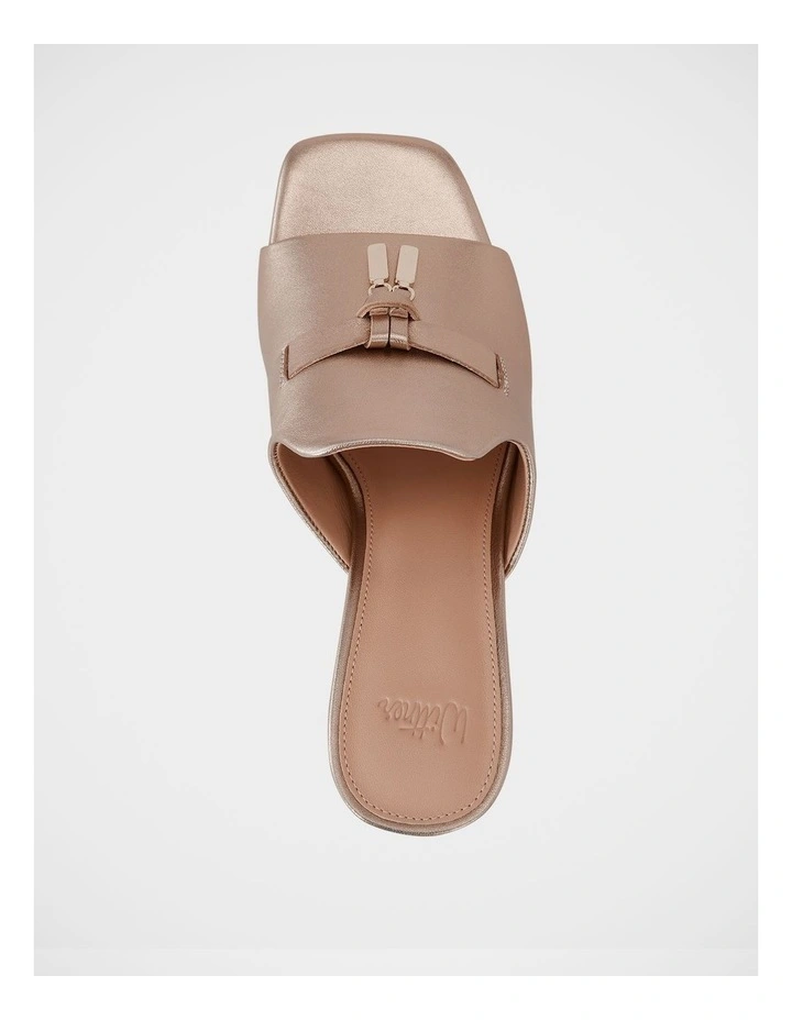 Mayse Pebble Leather Mule in Champagne image 5