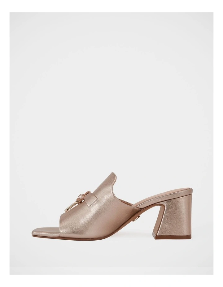 Mayse Pebble Leather Mule in Champagne image 6