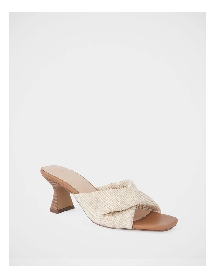 Marlee Textile Flared Heel Mule in Natural image 2