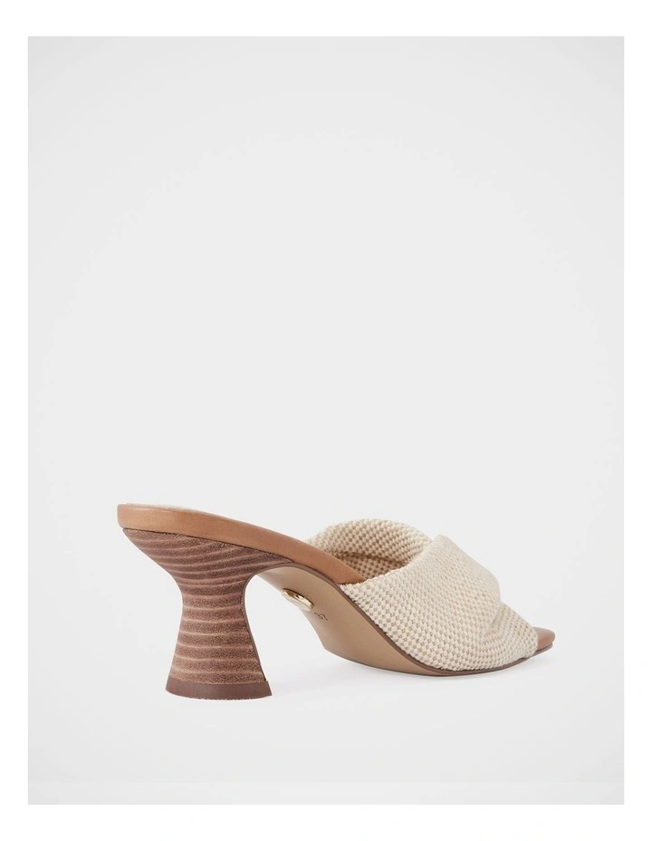Marlee Textile Flared Heel Mule in Natural image 4