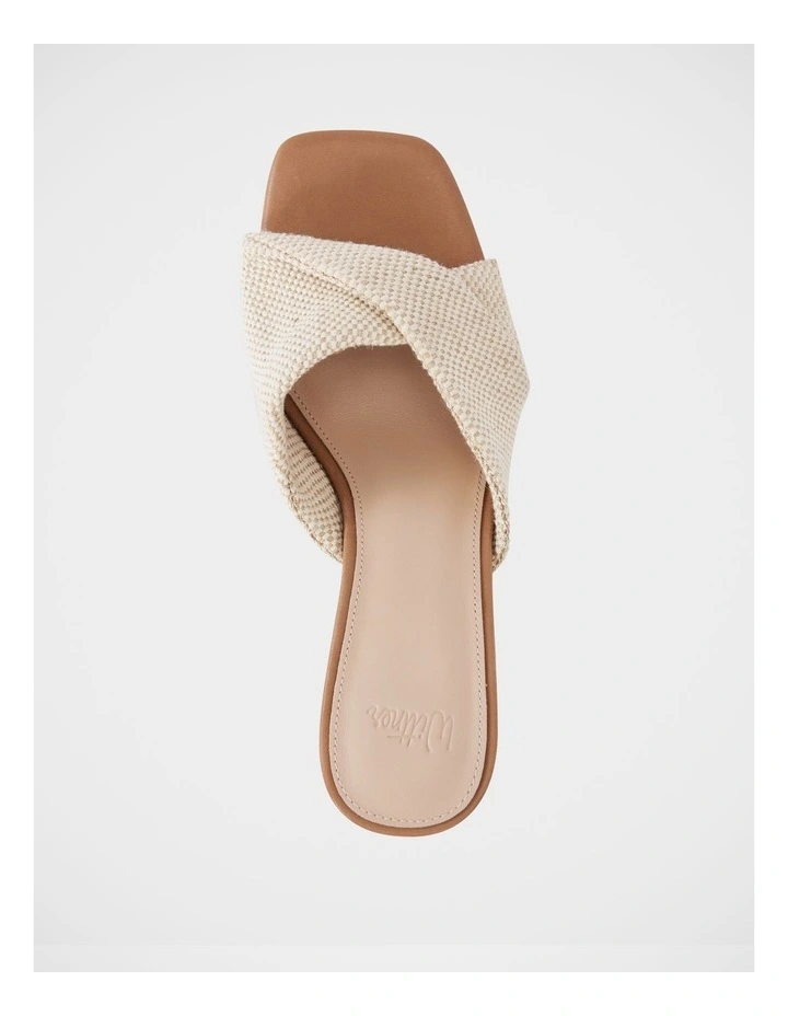 Marlee Textile Flared Heel Mule in Natural image 5