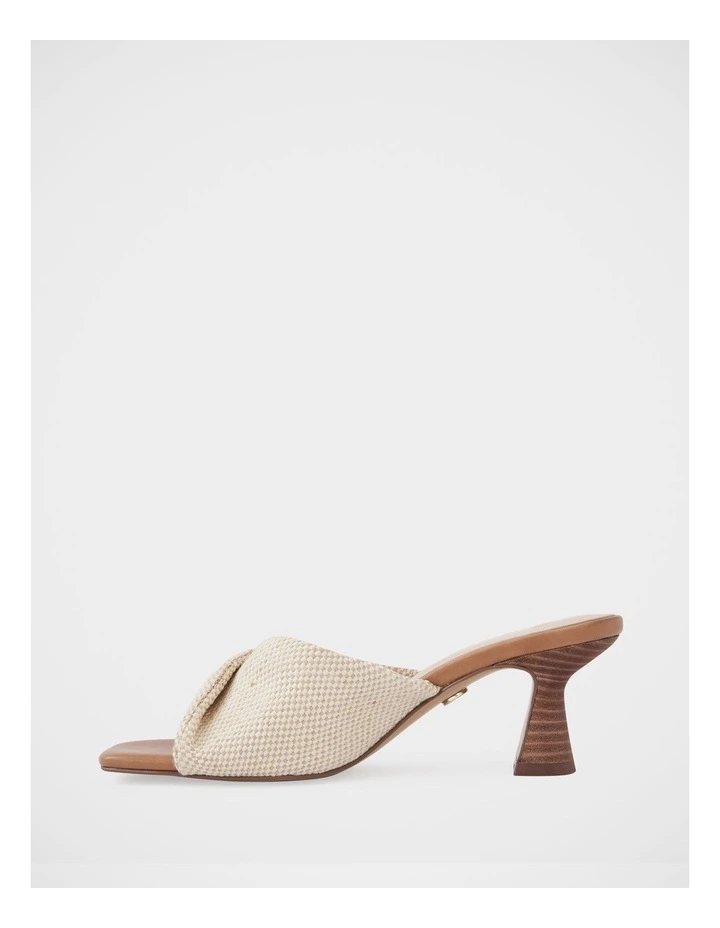 Marlee Textile Flared Heel Mule in Natural image 6