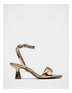 Martina Flared Heel Sandal in Champagne