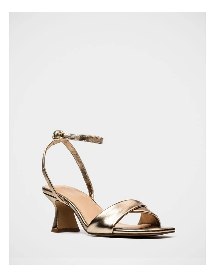 Martina Flared Heel Sandal in Champagne image 2