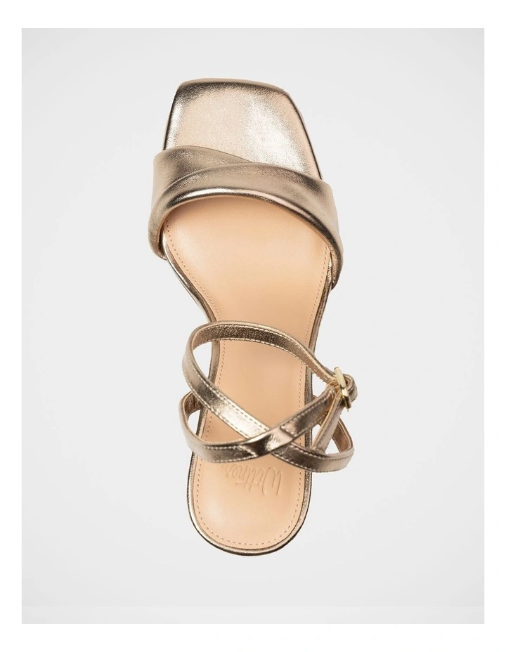 Martina Flared Heel Sandal in Champagne image 5