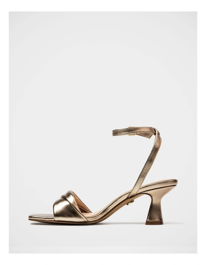 Martina Flared Heel Sandal in Champagne image 6