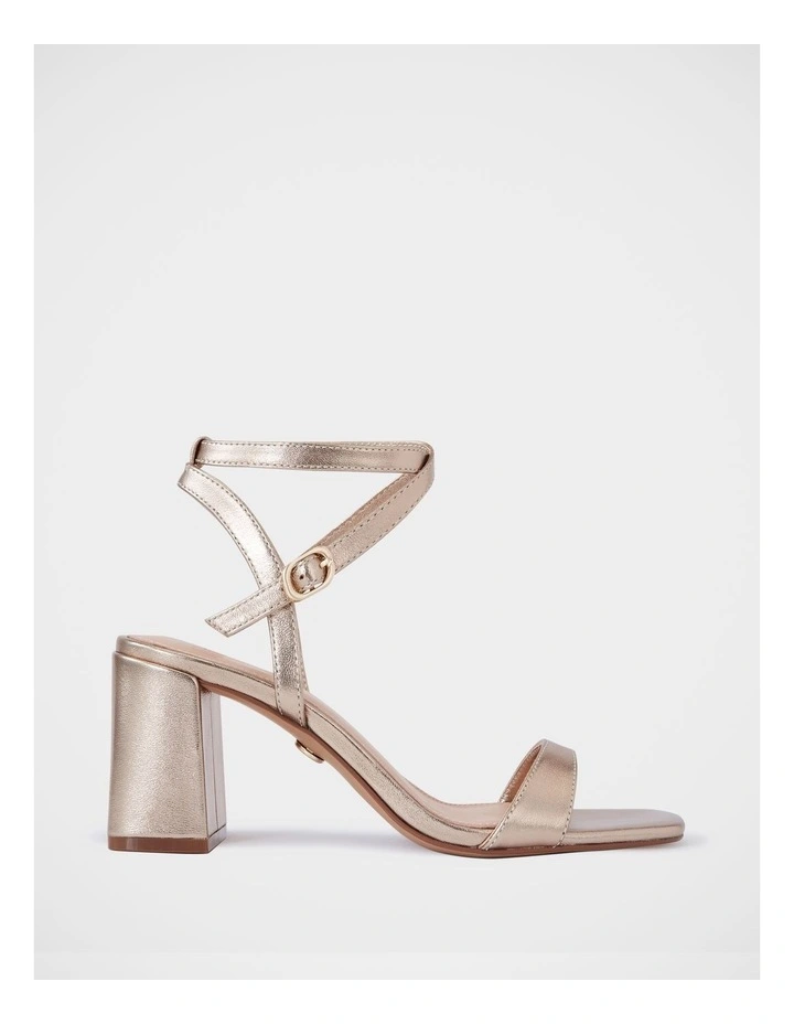 Colette Metallic Leather Heel in Champagne image 1