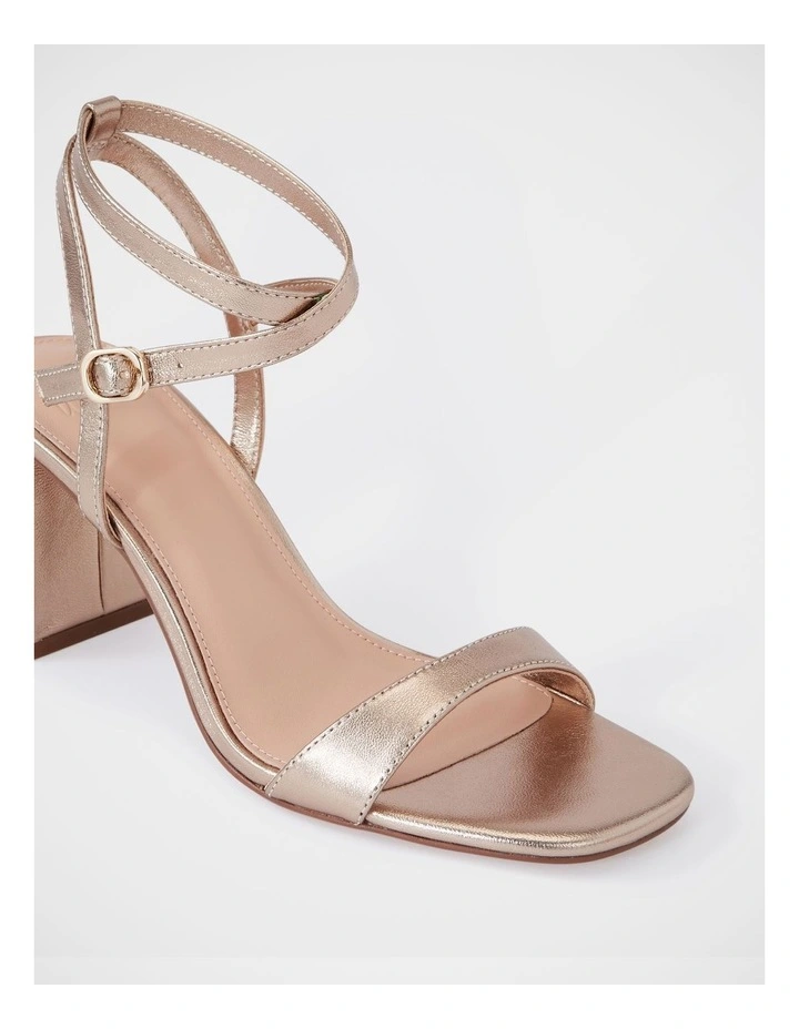 Colette Metallic Leather Heel in Champagne image 3