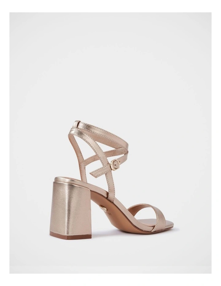 Colette Metallic Leather Heel in Champagne image 4