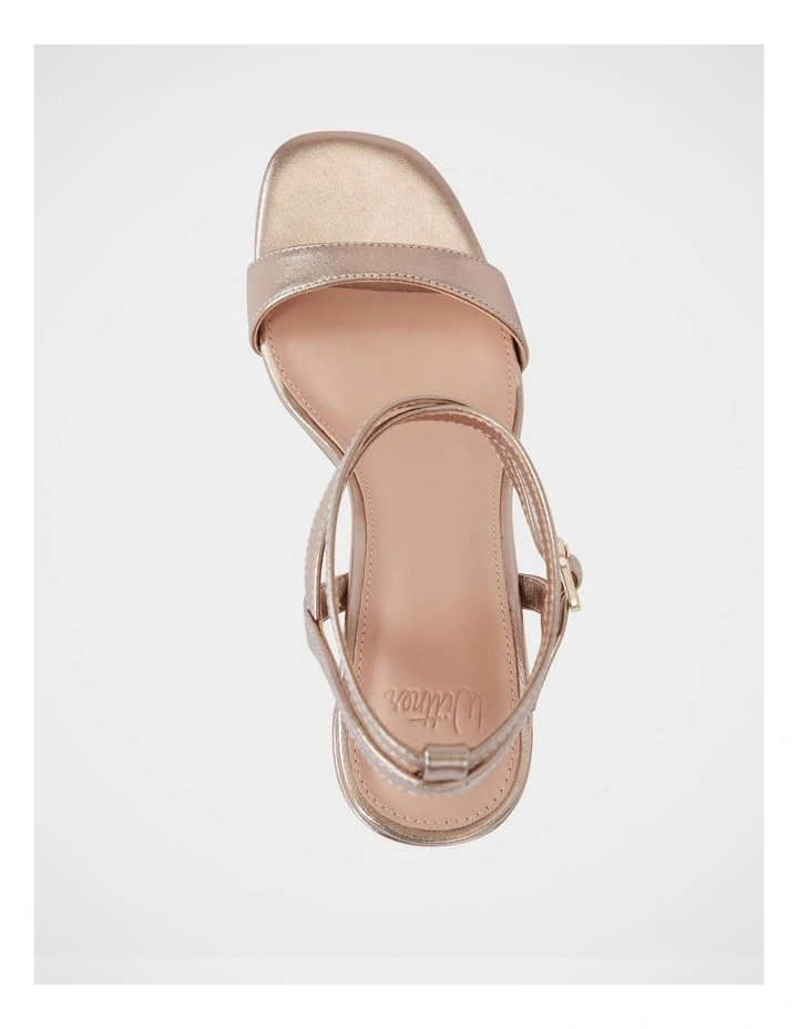 Colette Metallic Leather Heel in Champagne image 5