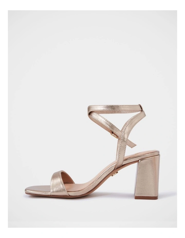 Colette Metallic Leather Heel in Champagne image 6