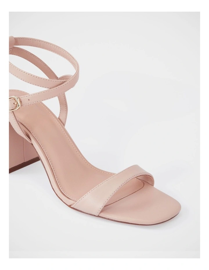 Colette Leather Block Heel in Bisque image 3