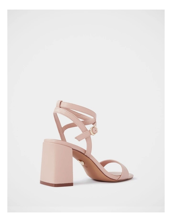 Colette Leather Block Heel in Bisque image 4