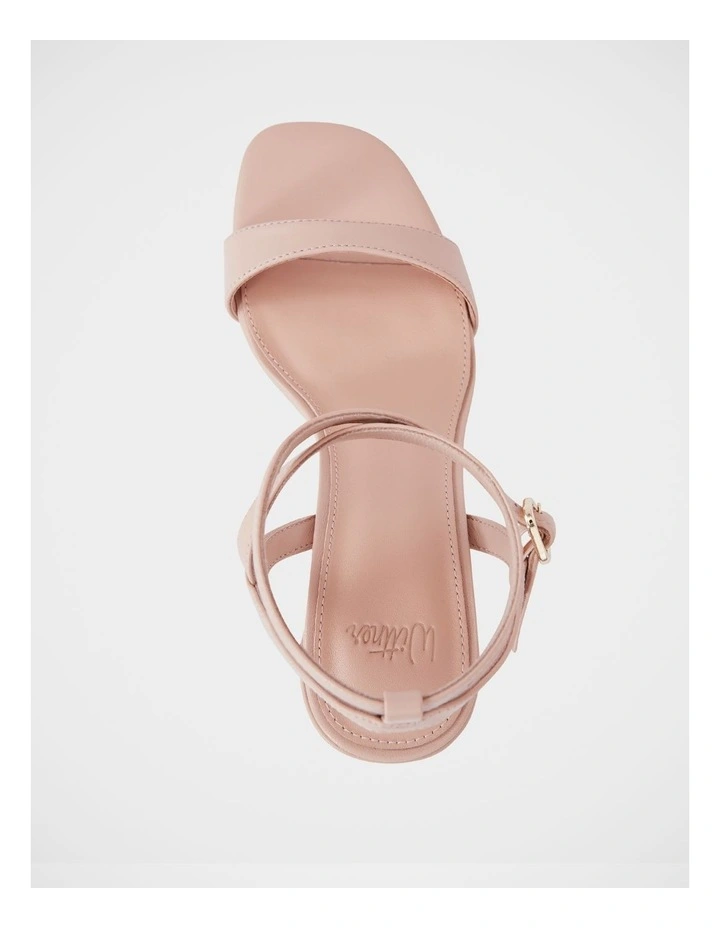 Colette Leather Block Heel in Bisque image 5