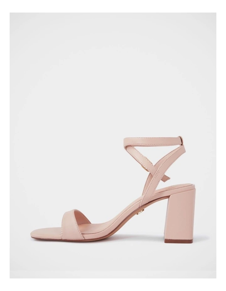 Colette Leather Block Heel in Bisque image 6