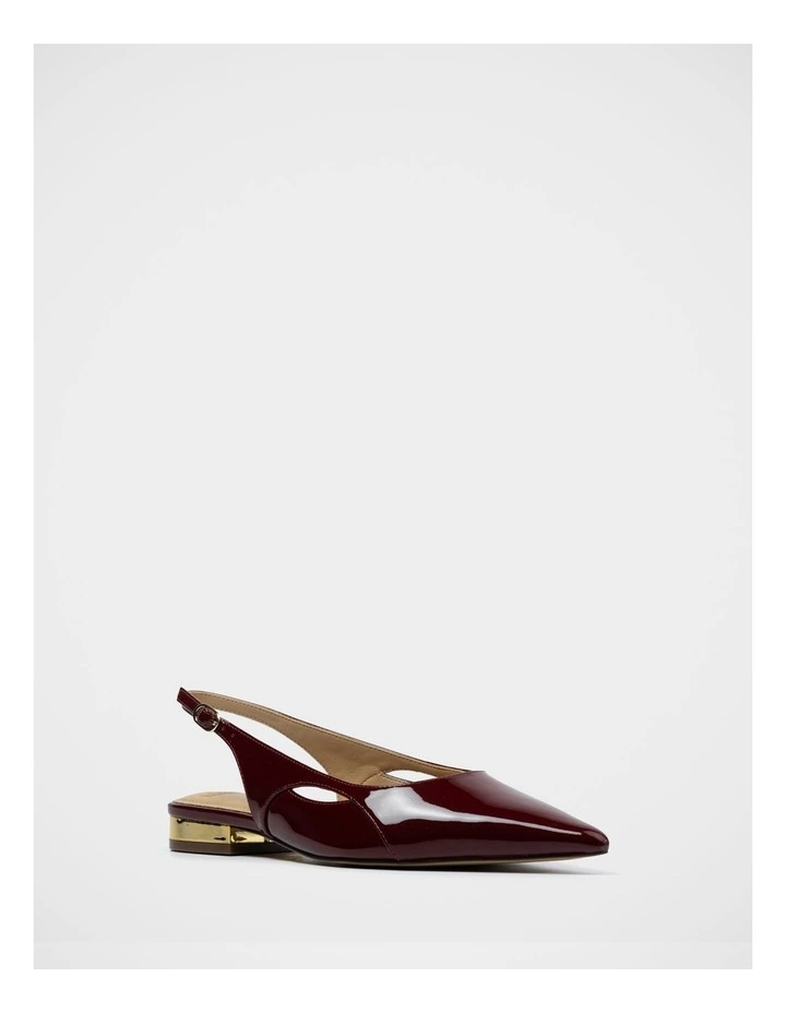 Margaret Patent Leather Slingback in Scarlet image 2