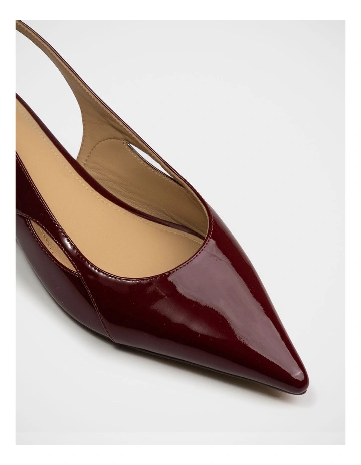 Margaret Patent Leather Slingback in Scarlet image 3