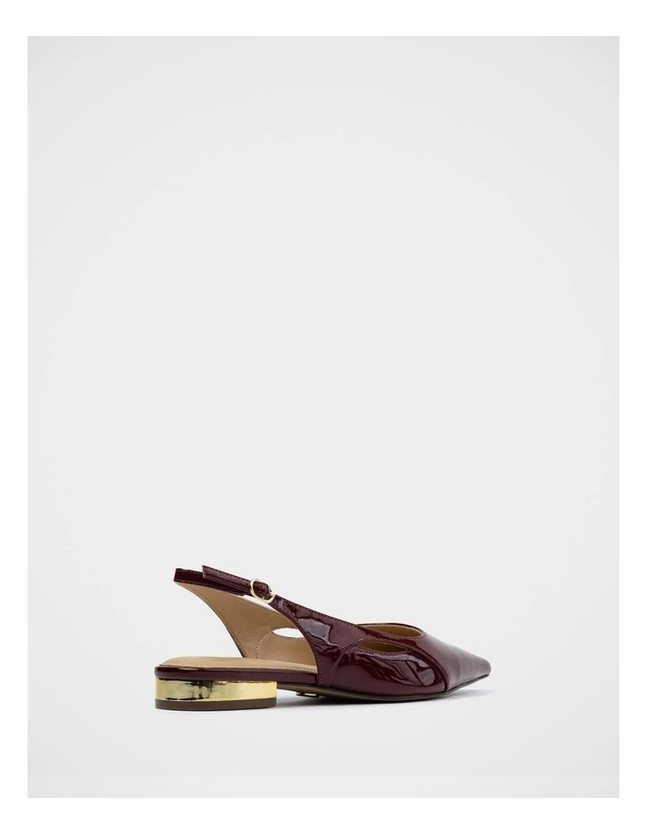 Margaret Patent Leather Slingback in Scarlet image 4