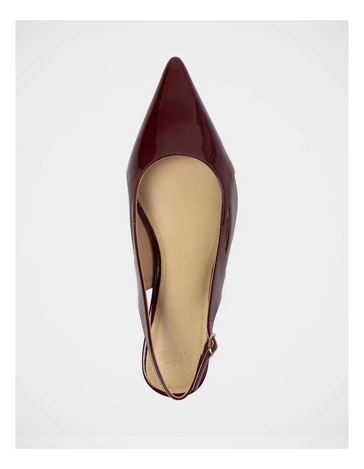 Margaret Patent Leather Slingback in Scarlet image 5