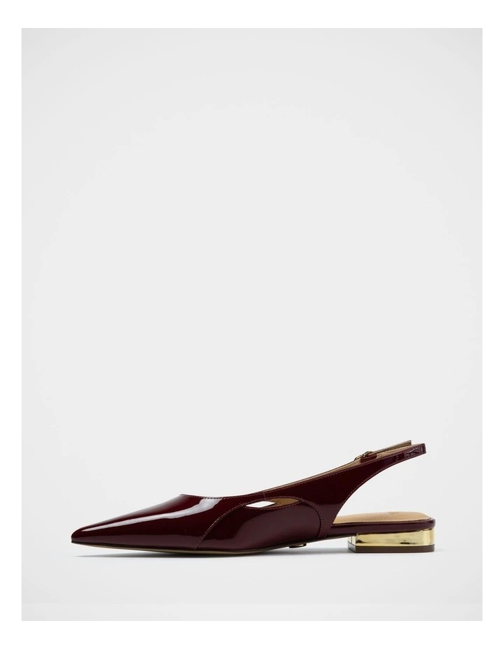 Margaret Patent Leather Slingback in Scarlet image 6