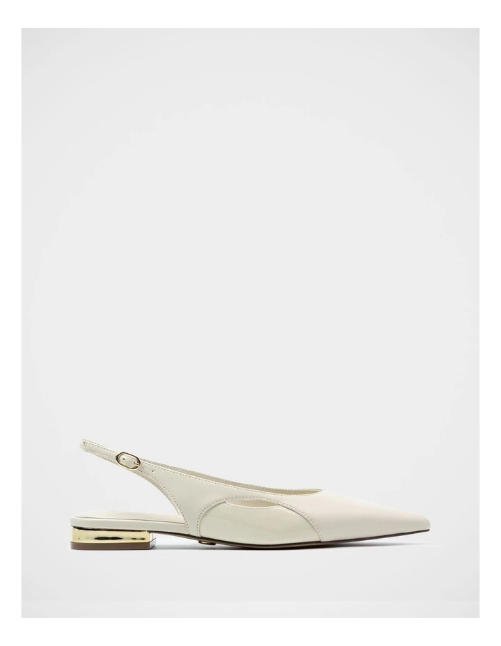 Margaret Leather Slingback in Ivory image 1